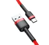 Baseus Cafule USB-C gyorstöltő töltő- és adatkábel, 1m, piros