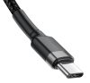Baseus Cafule USB-C / USB-C gyorstöltő töltő- és adatkábel, 1m, szürke-fekete