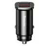 Baseus Square autós szivargyújtó gyorstöltő, 2xUSB, 30W, fekete