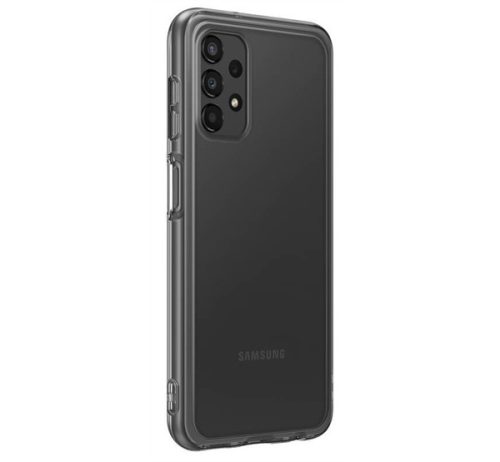 Samsung Galaxy A13 Soft Clear gyári szilikon tok, fekete, EF-QA135TB