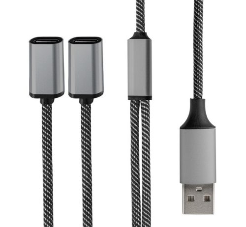 4smarts MatchCord kábel, USB - 2XType-C anya, 20cm