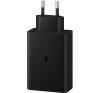 Samsung EP-T6530NBE Trio hálózati gyorstöltő USB-A+ 2xUSB-C, 65W, fekete