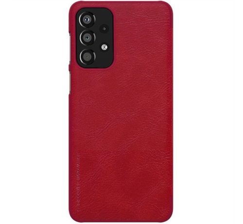 Nillkin Qin Samsung Galaxy A13 4G bőr  flip tok, piros