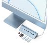 Satechi Aluminum Type-C USB Hub, 3x USB 3.0 és kártyaolvasó, kék