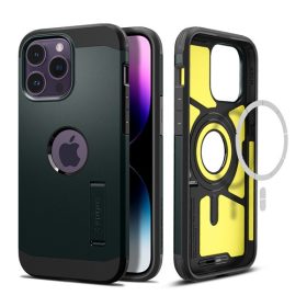   Spigen Tough Armor MagFit Apple iPhone 14 Pro tok Abyss Green MagSafe, zöld