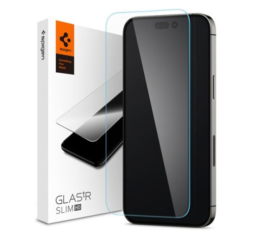 Spigen "Glas.tR Slim HD" Apple iPhone 14 Pro Max Tempered kijelzővédő fólia, átlátszó