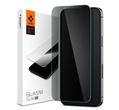 Spigen Glas.tR SLIM HD Apple iPhone 14 Pro Privacy kijelzővédő fólia