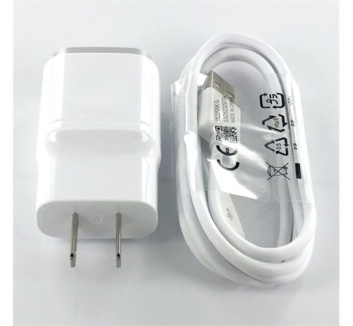 LG MCS-04ED hálozati töltő adapter + DC05WK-G microUSB kábel, fehér, OEM jellegű