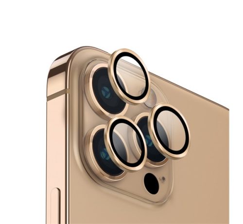 Uniq Optix Apple iPhone 14 Pro/14 Pro Max tempered glass kamera védő üvegfólia, arany