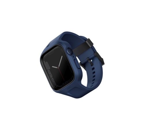 Uniq Monos Apple Watch 44/45mm hibrid szíj + tok, kék