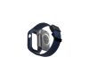 Uniq Monos Apple Watch 44/45mm hibrid szíj + tok, kék