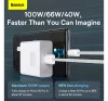 Baseus Dynamic USB / USB-C gyorstöltő töltő- és adatkábel, 100W, 1m, fehér