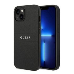   Guess PU Saffiano Apple iPhone 14 Plus bőr hátlap tok, fekete