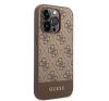 Guess 4G Stripe Apple iPhone 14 Pro szilikon hátlap tok, barna