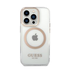   Guess Transparent MagSafe Apple iPhone 14 Pro hátlap tok, arany