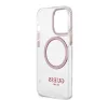 Guess Transparent MagSafe Apple iPhone 13 Pro hátlap tok, rózsaszín