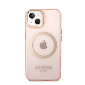   Guess Translucent MagSafe Apple iPhone 14 Plus hátlap tok, rózsaszín