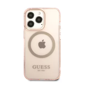   Guess Translucent MagSafe Apple iPhone 13 Pro hátlap tok, rózsaszín