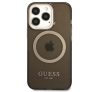 Guess Translucent MagSafe Apple iPhone 13 Pro hátlap tok, fekete