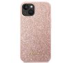 Guess Glitter Flakes Metal Logo Apple iPhone 14 Plus hátlap tok, rózsaszín