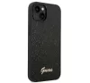 Guess Glitter Flakes Metal Logo Apple iPhone 14 Plus hátlap tok, fekete