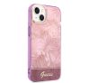 Guess Jungle Apple iPhone 14 hátlap tok, rózsaszín