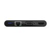 Belkin Connect Type-C USB Hub, 4k HDMI, USB, Gigabit Ethernet, D-sub, fekete, 100W