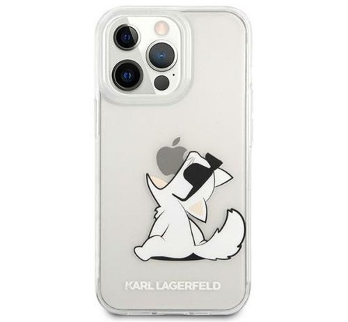 Karl Lagerfeld Choupette Eat hátlap tok Apple iPhone 14 Pro Max, átlátszó