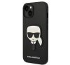 Karl Lagerfeld Head Saffiano bőr hátlap tok Apple iPhone 14 Plus, fekete