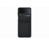 Samsung Galaxy Z Flip4 Flap Leather Cover gyári bőr tok, fekete, EF-VF721LB