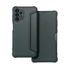 Razor book Samsung Galaxy A32 LTE flip tok, sötétzöld