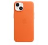 Apple iPhone 14 MagSafe-rögzítésű bőr tok,  Narancs