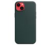 Apple iPhone 14 Plus MagSafe-rögzítésű bőr tok, Erdőzöld