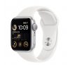 Apple Watch SE (2022) GPS 40mm ezüstszínű alumíniumtok, fehér sport szíj