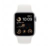 Apple Watch SE (2022) GPS 40mm ezüstszínű alumíniumtok, fehér sport szíj