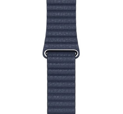 Apple Watch 44mm Leather Loop Bőrszíj, L, kék