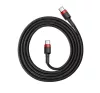 Baseus Cafule USB-C / USB-C töltő- és adatkábel, 60W, 1m, fekete-piros