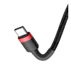 Baseus Cafule USB-C / USB-C töltő- és adatkábel, 60W, 1m, fekete-piros