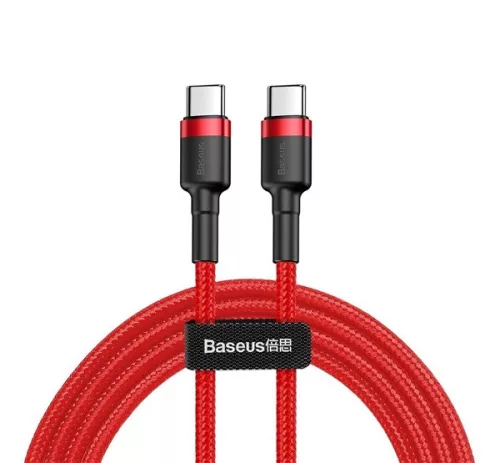 Baseus Cafule USB-C / USB-C töltő- és adatkábel, 60W, 1m, piros
