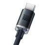 Baseus Crystal Shine USB-A - Type-C adatkábel, 100W, 1,2m, Fekete