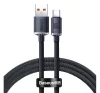 Baseus Crystal Shine USB / USB-C töltő- és adatkábel, 100W, 2m, Fekete