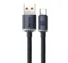 Baseus Crystal Shine USB / USB-C töltő- és adatkábel, 100W, 2m, Fekete