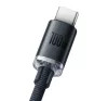 Baseus Crystal Shine USB / USB-C töltő- és adatkábel, 100W, 2m, Fekete