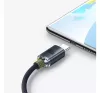 Baseus Crystal Shine USB / USB-C töltő- és adatkábel, 100W, 2m, Fekete