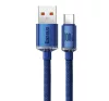 Baseus Crystal Shine USB / USB-C töltő- és adatkábel, 5A, 1,2m, kék