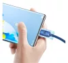 Baseus Crystal Shine USB / USB-C töltő- és adatkábel, 5A, 1,2m, kék