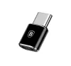 Baseus USB-C - microUSB-A adapter, fekete
