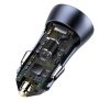 Baseus Golden Contactor Pro autós töltő, 2xUSB, 40W + USB-A - Type-C kábel
