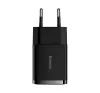 Baseus hálózati gyorstöltő 2xUSB, 10.5W, fekete