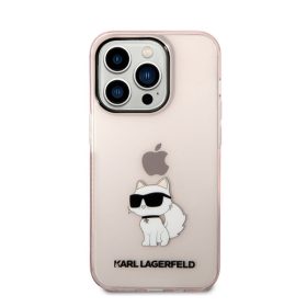   Karl Lagerfeld IML Choupette NFT hátlap tok Apple iPhone 14 Pro, rózsaszín